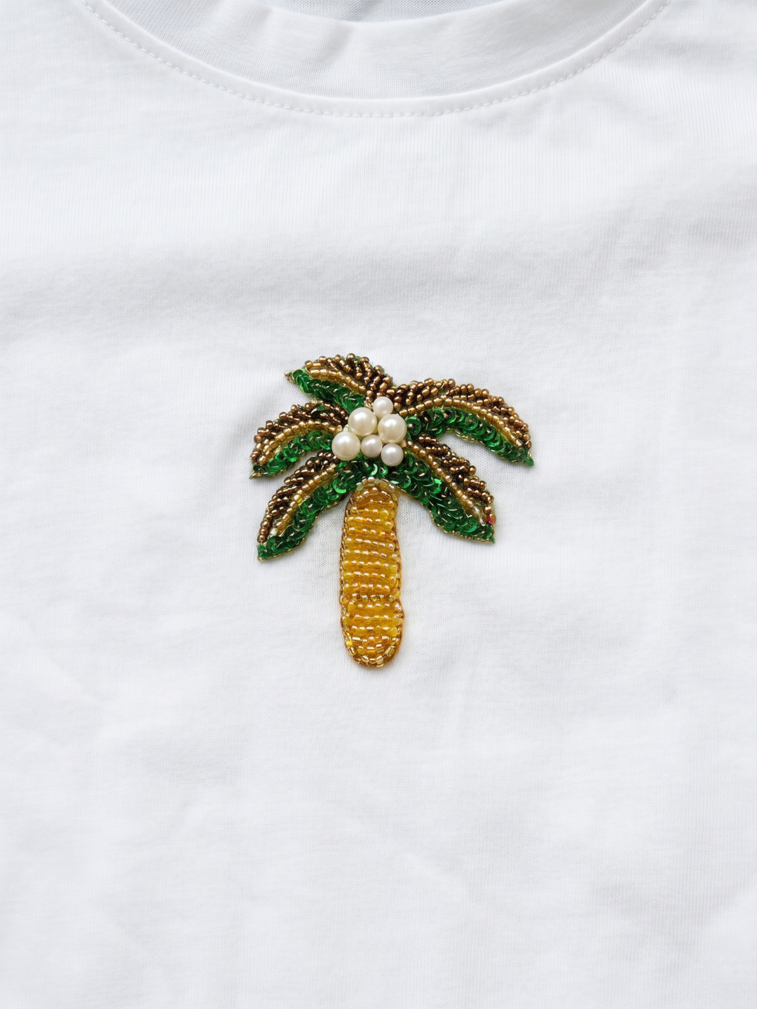 Chilli Beaded Fitted Tee