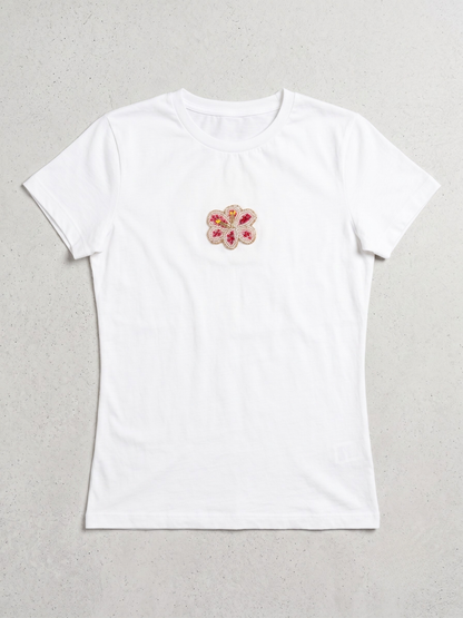 Chilli Beaded Fitted Tee