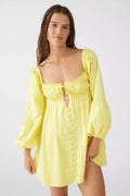 Puffy Sleeves Mini Dress