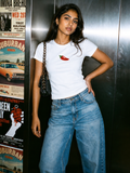 Chilli Beaded Fitted Tee