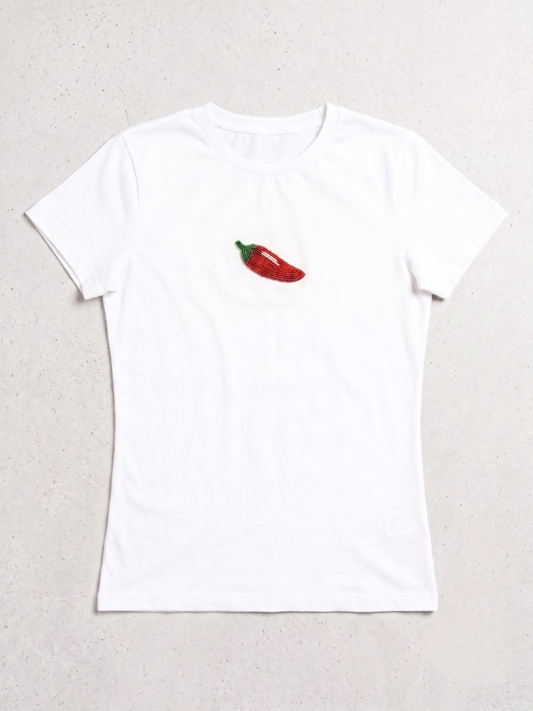 Chilli Beaded Fitted Tee
