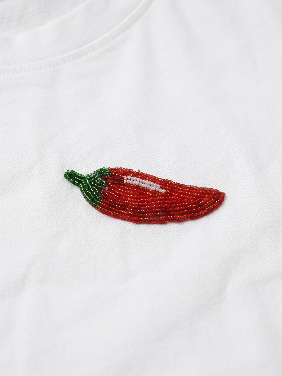 Chilli Beaded Fitted Tee
