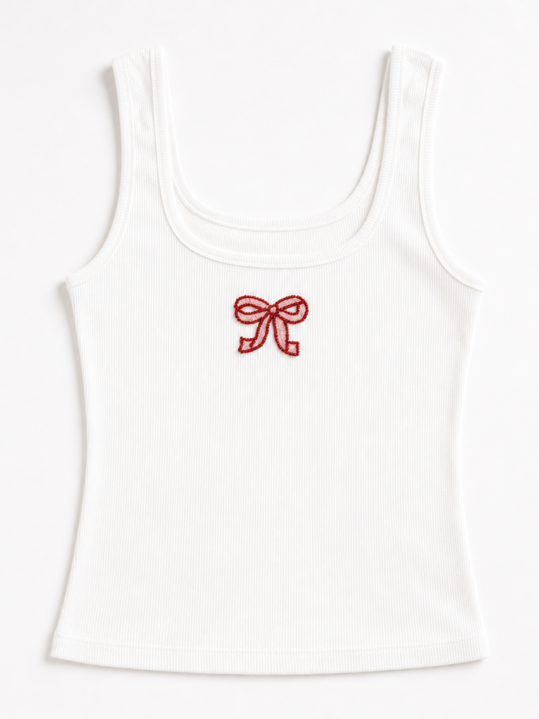 Lily Beaded Ribbed Tank Top