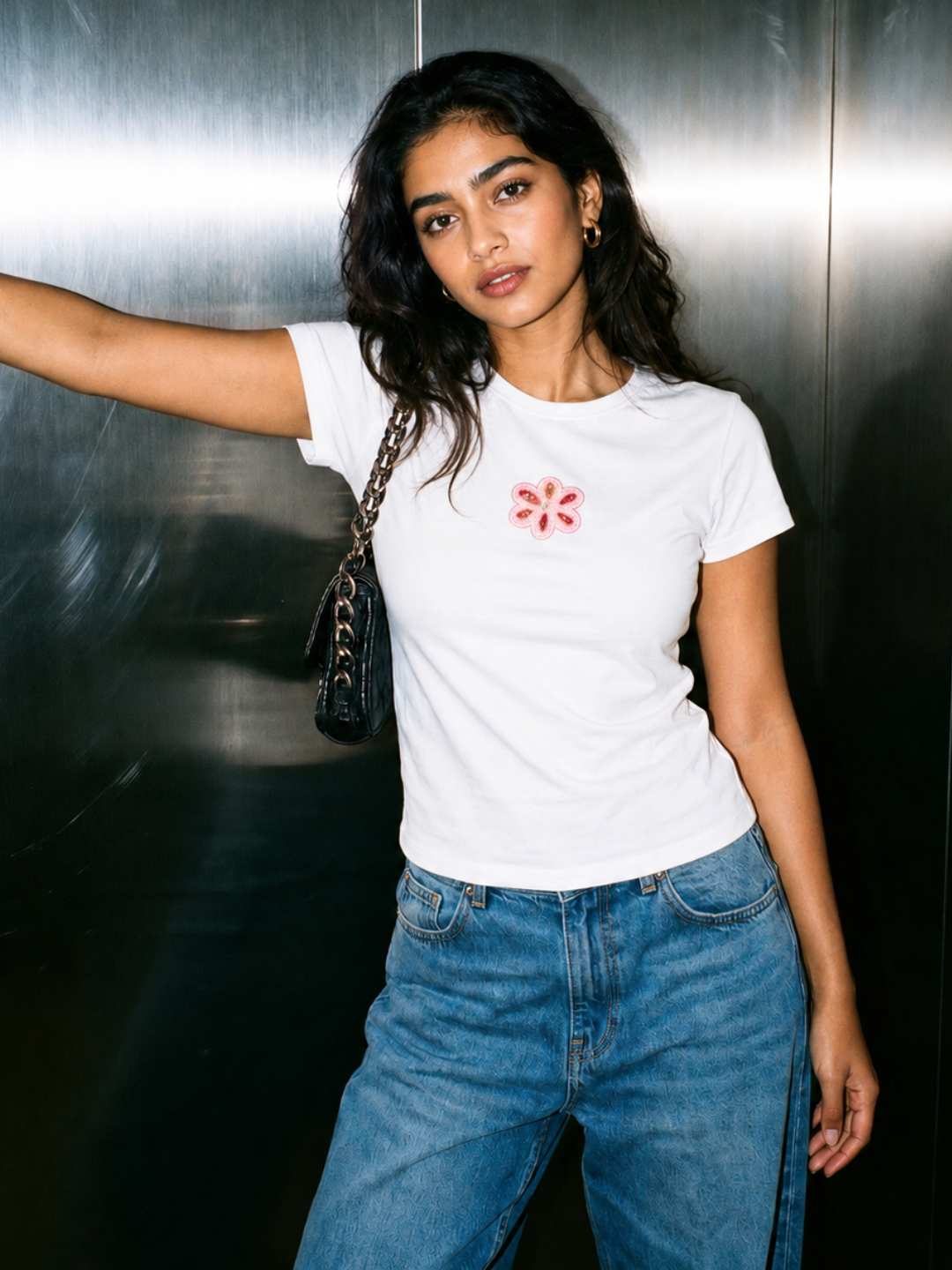 Chilli Beaded Fitted Tee