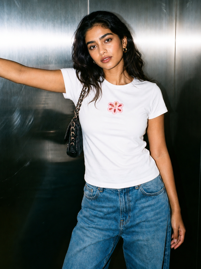 Chilli Beaded Fitted Tee
