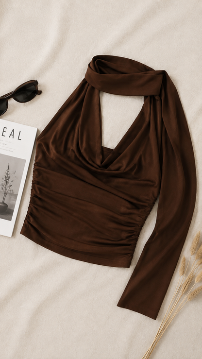 Cowl Neck Scarf Top