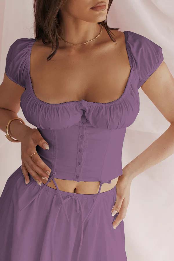 Rose Gathered Top