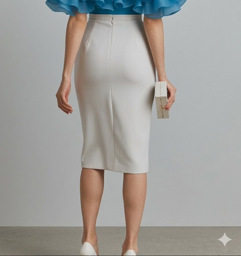 Organza Ruffle Top with Floral Skirt